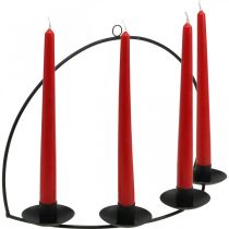 Prodotto Portacandele da parete Portacandele a bastone in metallo nero 35×24cm