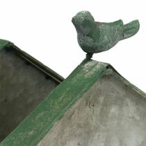 Casetta per gli uccelli in metallo per piantare H25,5cm