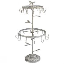 Prodotto Portaprodotti in metallo grigio ruggine per grucce decorative Ø24cm H49cm