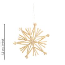 Prodotto Stelle di paglia natalizie Decorazioni per l&#39;albero di Natale 8cm 12 pezzi