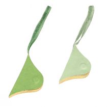 Prodotto Decorazioni natalizie vintage, carta verde e oro, Ø8cm, set da 4