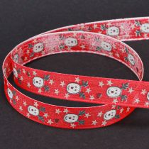 Prodotto Nastro natalizio con renna nastro decorativo rosso 15mm 18m