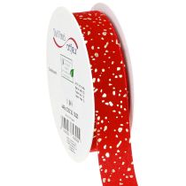 Prodotto Nastro natalizio con puntini dorati, rosso, 25 mm, 20 m