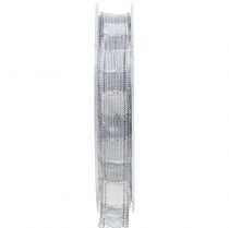 Nastro natalizio grigio 15mm 15m