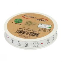 Prodotto Nastro regalo Natale Nastro natalizio Hohoho bianco 15 mm 20 m