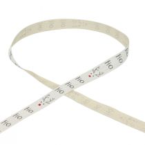 Prodotto Nastro regalo Natale Nastro natalizio Hohoho bianco 15 mm 20 m