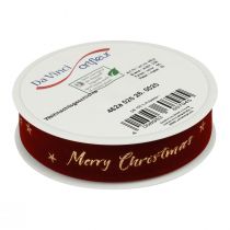 Prodotto Nastro regalo Nastro natalizio nastro di velluto rosso 25mm 20m