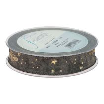 Prodotto Nastro natalizio nastro regalo oro marrone abete 25mm 15m