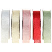 Nastro natalizio con mica 25mm 20m