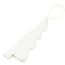 Prodotto Decorazione per albero di Natale da appendere, carta, bianco e argento, 20 cm, set da 5