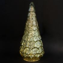 Prodotto Albero di Natale con illuminazione a LED vintage verde oro 38cm