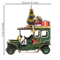 Prodotto Decorazione natalizia auto Auto natalizia vintage verde 15×7×16cm