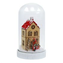 Prodotto Casa di decorazione natalizia con campana di vetro Ø9cm H16.5cm