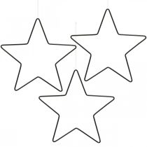 Prodotto Ciondolo stella nera decorazione natalizia stella in metallo 15 cm 6 pz