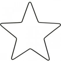Prodotto Ciondolo stella nera decorazione natalizia stella in metallo 15 cm 6 pz