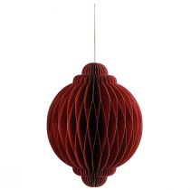 Prodotto Decorazioni natalizie in carta Decorazioni per l'albero di Natale Bordeaux H20cm