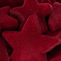 Prodotto Decorazioni natalizie, stelle, bordeaux floccate, decorazione da tavola, 4-5 cm, 40 pezzi