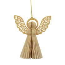 Prodotto Angelo di carta Decorazione angelo di Natale carta crema H12cm 4 pz