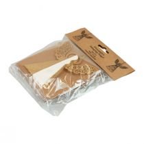 Prodotto Angelo di Natale Carta nido d'ape Bianco e oro A12cm 4pz