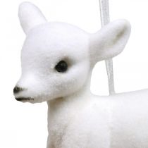 Prodotto Decorazione natalizia renna affollata da appendere bianco nero 2 pezzi