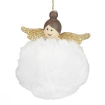 Prodotto Decorazione per albero di Natale Angelo di Natale rosa bianco H8cm 2 pezzi