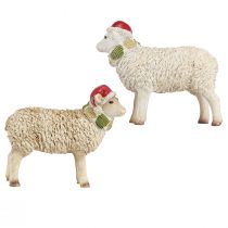 Prodotto Figure natalizie pecora con cappello e sciarpa L16cm 2 pezzi