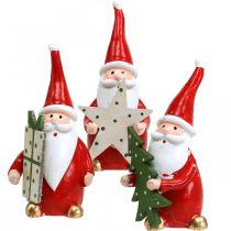Figure di Natale Figure di decorazione di Babbo Natale H8cm 3 pezzi