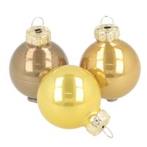 Prodotto Set di mini palline per albero di Natale, lucide e pendenti, 3 cm, 22 pezzi