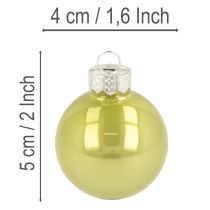 Prodotto Set di palline per albero di Natale, palline colorate, lucide, 40 mm, 24 pezzi