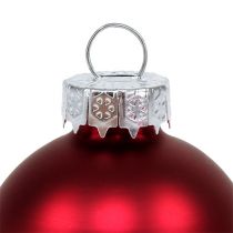 Prodotto Palla di Natale Ø4cm rossa lucida/opaca 24 pz