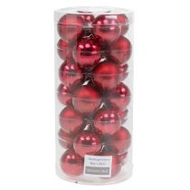 Prodotto Palla di Natale Ø4cm rossa lucida/opaca 24 pz