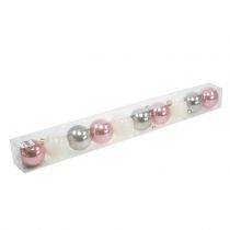 Prodotto Palline di Natale mix rosa, grigio, bianco Ø5,5cm 10p