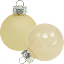 Prodotto Palline per albero di Natale in vetro Palline di Natale in mix di crema Ø4cm 24 pz