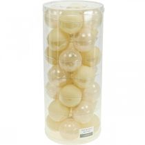 Prodotto Palline per albero di Natale in vetro Palline di Natale in mix di crema Ø6cm 24 pz