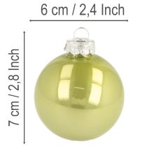 Prodotto Set di palline per albero di Natale, palline colorate, lucide, 60 mm, 24 pezzi