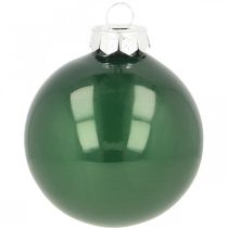 Palline di Natale in vetro Palline per albero di Natale verde opaco Ø6cm 24 pezzi