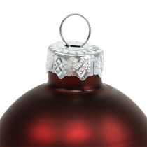 Prodotto Palline di Natale in vetro Ø4cm Mix Bordeaux 24 pz