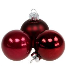 Prodotto Palline di Natale in vetro Ø6cm Bordeaux 24 pz