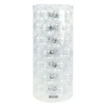 Prodotto Palla di Natale in vetro Ø6cm trasparente 24 pz