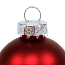 Palla di Natale in vetro Ø6cm mix rosso 24pz