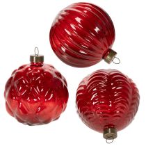Prodotto Palline di Natale in vetro, rosse, 8 cm, 12 pezzi