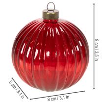 Prodotto Palline di Natale in vetro, rosse, 8 cm, 12 pezzi