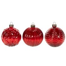 Prodotto Palline di Natale in vetro, rosse, 8 cm, 12 pezzi