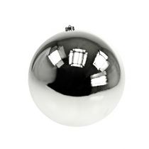 Palla di Natale in plastica piccola Ø14cm argento