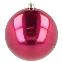 Prodotto Palla di Natale in plastica grande per albero di Natale rosa Ø14cm