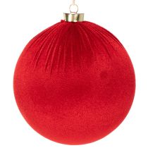 Prodotto Grande pallina di Natale rossa da appendere, 15 cm, 3 pezzi