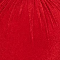 Prodotto Pallina di Natale effetto velluto rosso, grande pallina per albero di Natale da 20 cm, 3 pezzi