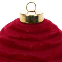 Prodotto Palline di Natale, superficie vellutata, rosse, 8 cm, 12 pezzi
