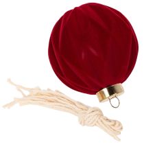 Prodotto Palline di Natale, superficie vellutata, rosse, 8 cm, 12 pezzi