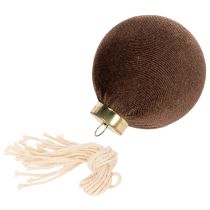 Prodotto Palline di Natale effetto velluto, mix di colori caldi, 8 cm, 12 pezzi